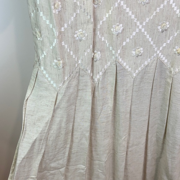 Vintage NWT Poems by Esteem rayon/linen blend midi dress size 6 - Picture 5 of 10